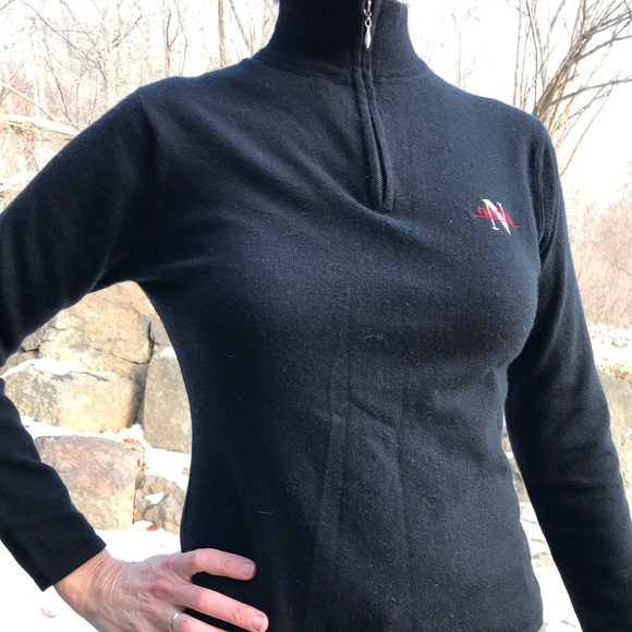 Nautica Sweaters - Nautica, merino wool zip T sweater black Medium